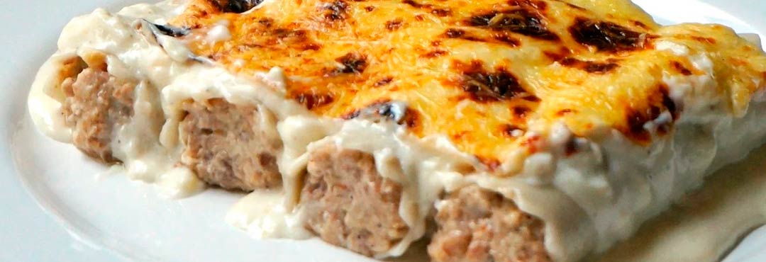 Comida típica de España canelones a la catalana