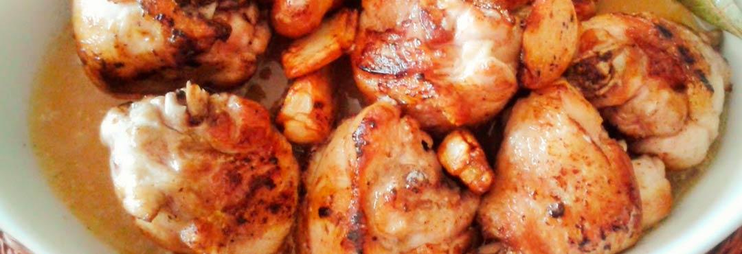 Comida típica de España pollo a la canilla