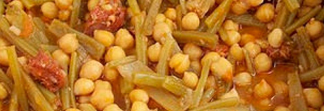 Comida típica de España potaje gaditano de tagarninas